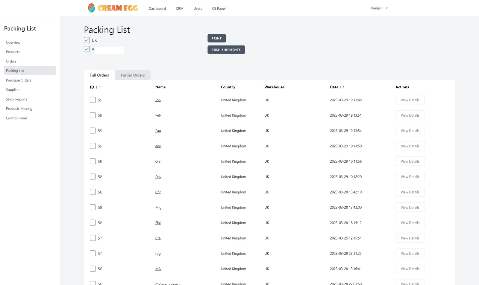 Stock & Orders Platform